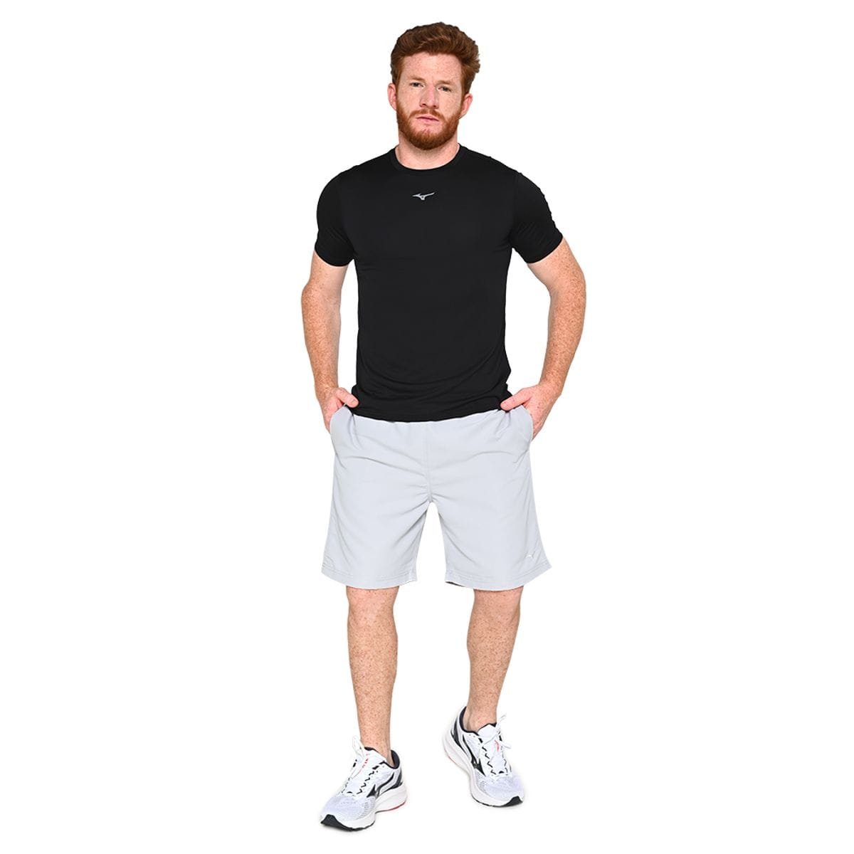 Bermuda de Treino Masculina Mizuno Basic Rip Stop 3 Cinza