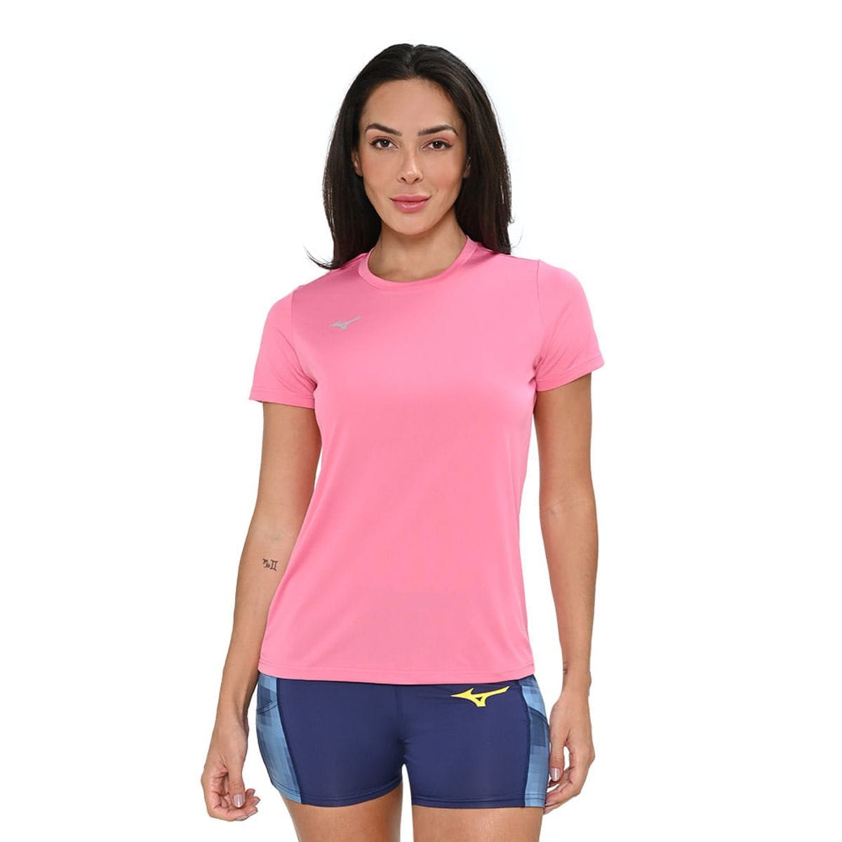 Vista principal Camiseta de Treino Mizuno Energy 2.0 Feminina Rosa Mizuno