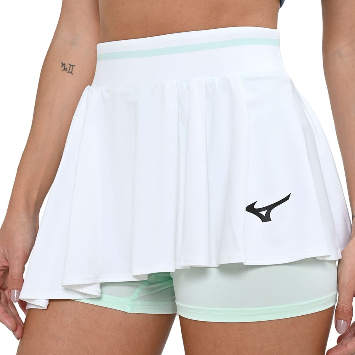 Saia de Tennis Mizuno Frontier Flying Feminina Branco