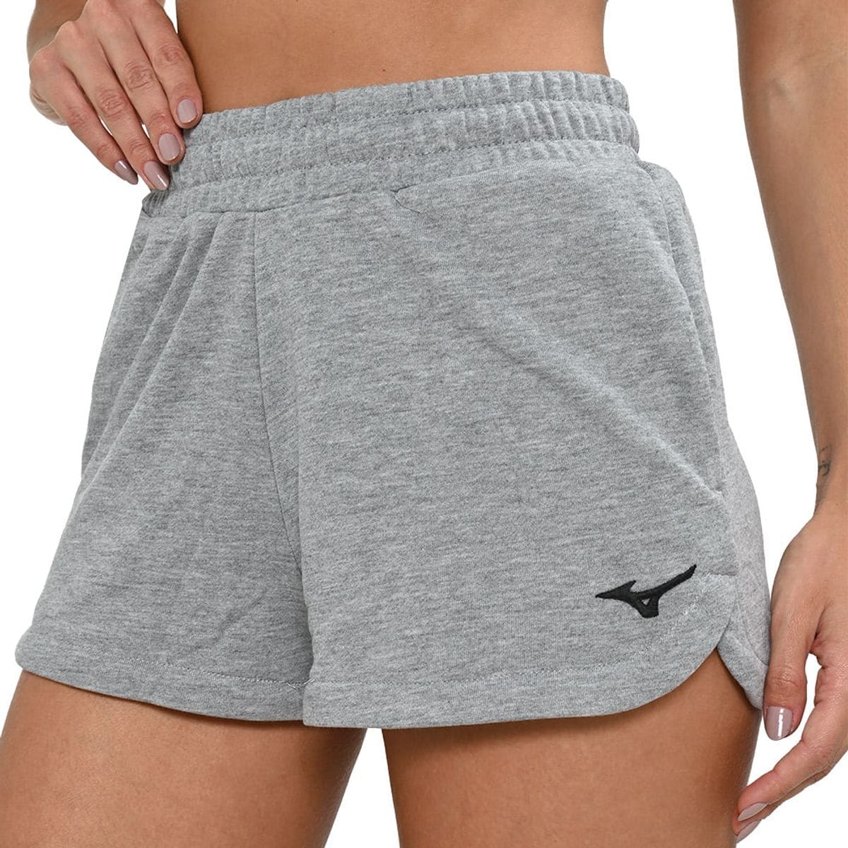 Shorts Casual Feminino Mizuno Heritage 2 Cinza