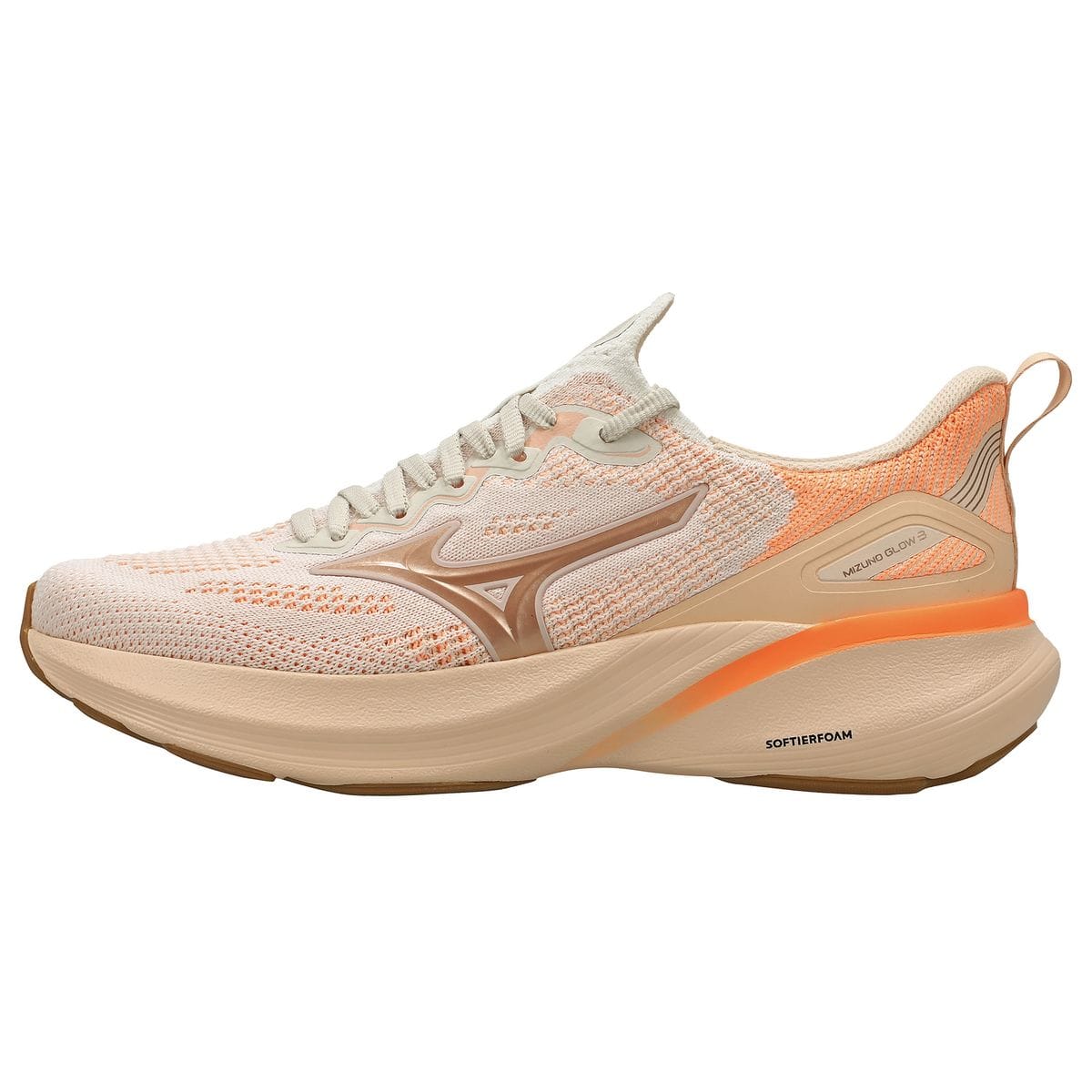 Vista principal Tênis de Corrida Mizuno Glow 3 Feminino Laranja Mizuno