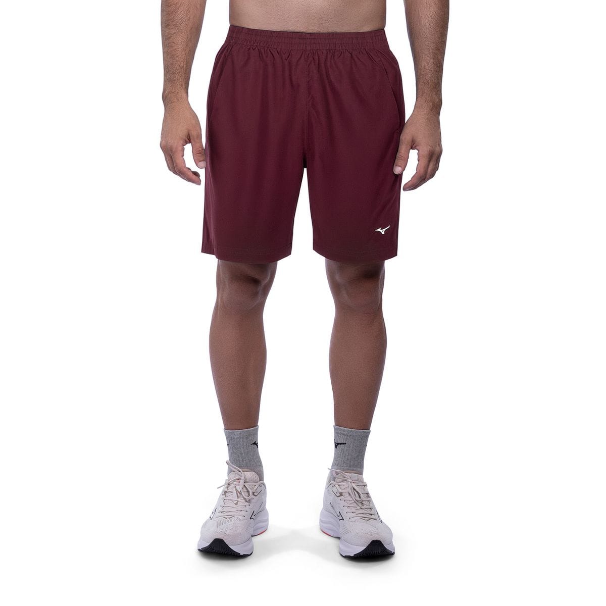 Vista principal Bermuda de Treino Mizuno Energy 7 Masculina Bordô Mizuno