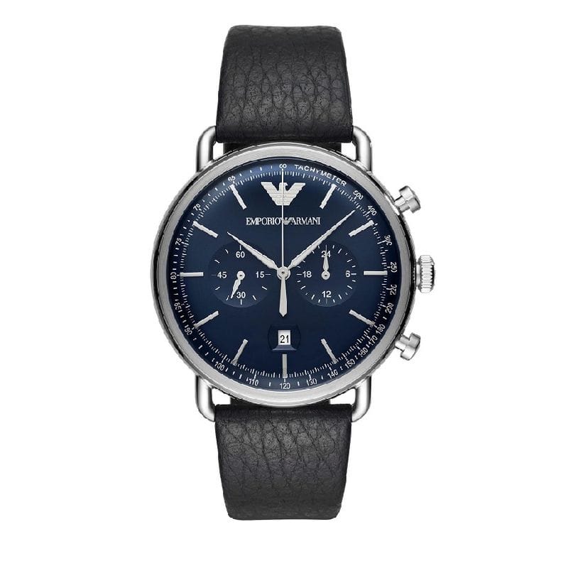 Relógio Emporio Armani Masculino em Couro Azul