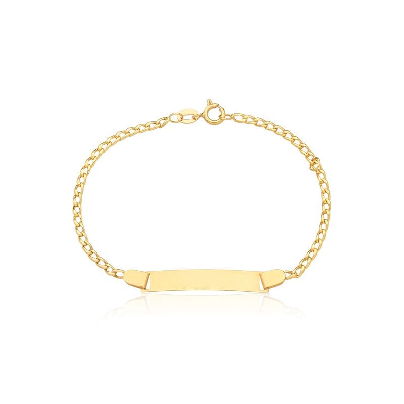 Pulseira Infantil Personalizável em Ouro Amarelo 18k - 13 cm