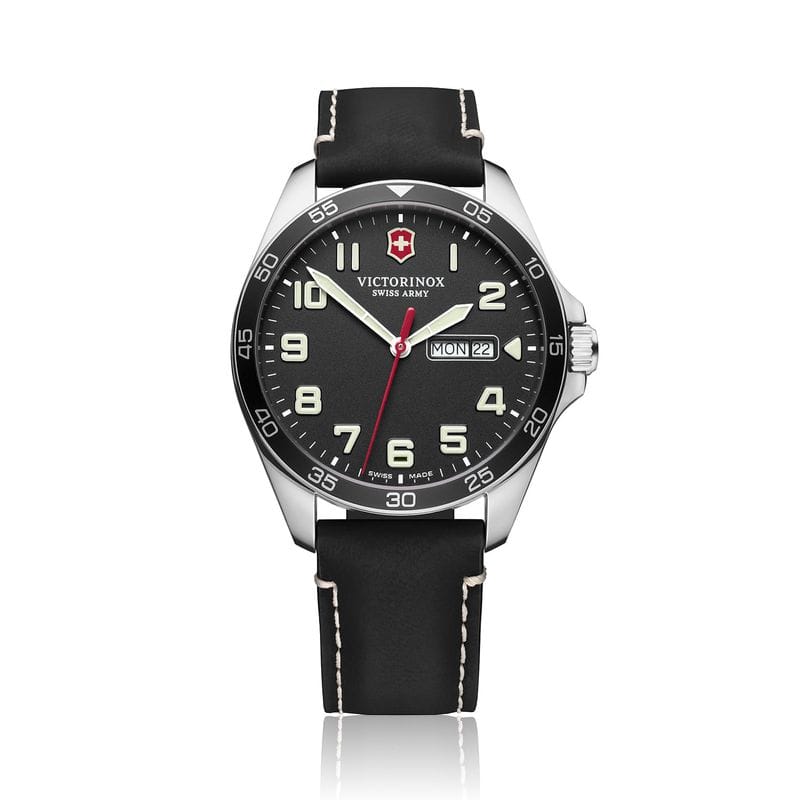 Relógio Victorinox FieldForce Masculino em Couro Preto 241846