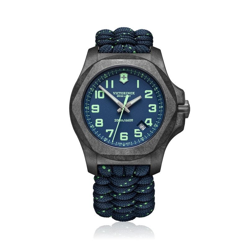 Relógio Victorinox I.N.O.X. Carbon Masculino com Pulseira Paracord Azul 241860