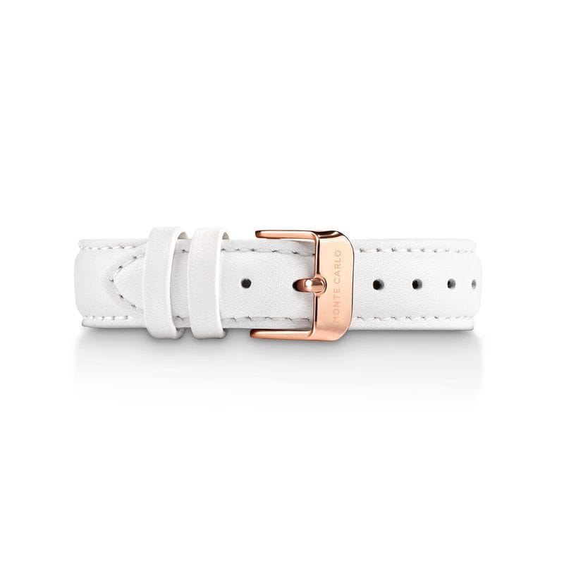Pulseira de Relógio Monte Carlo Liberty em Couro Branco