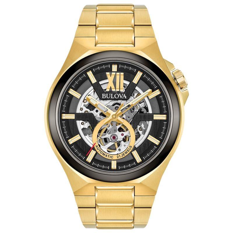 Vista principal Relógio Bulova Masculino em Aço Dourado Bulova