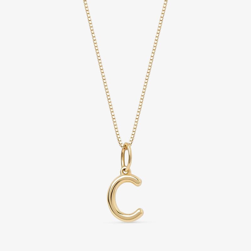 Pingente Letra C em Ouro Amarelo 18k