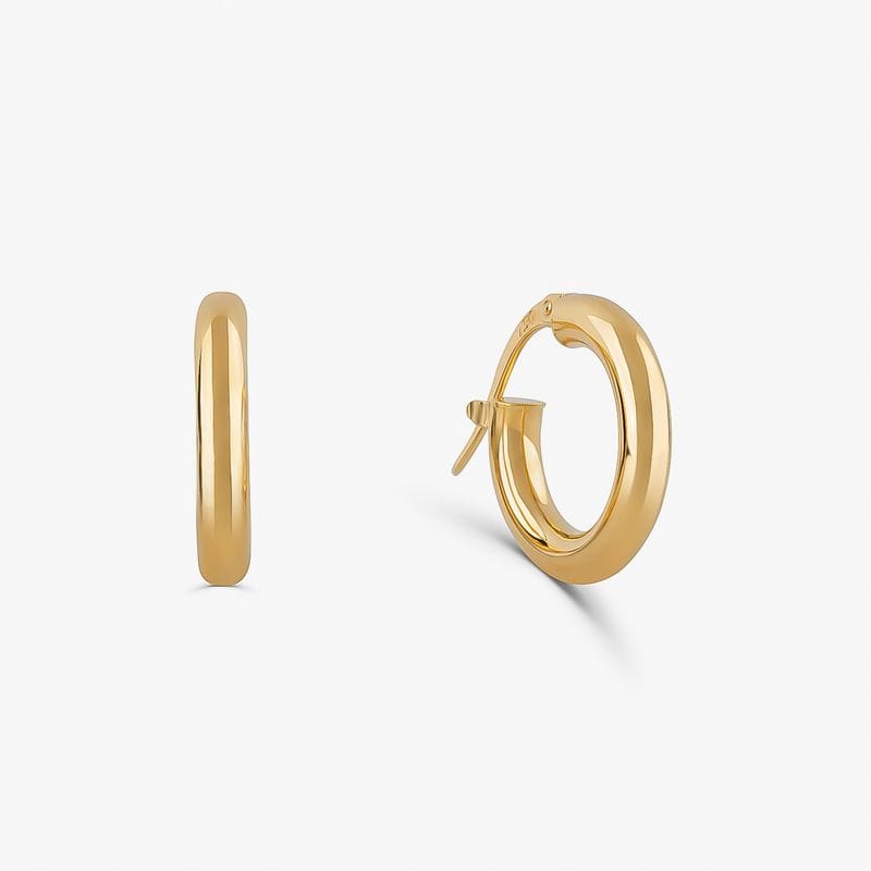 Brinco Argola Fio Redondo em Ouro Amarelo 18k - 10mm