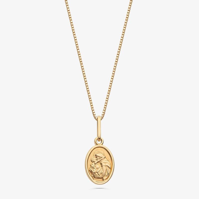 Pingente Santo Antônio em Ouro Amarelo 18k