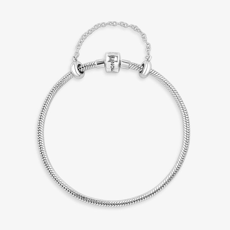 Pulseira Maleável Em Prata 925 Com Fecho Tradicional - 20 cm