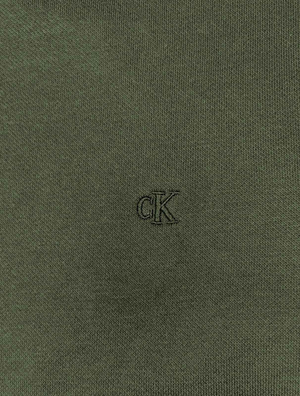 Vista 2 Calça Calvin Klein Jeans Masculina Moletom CK Bordado Calvin Klein verde militar