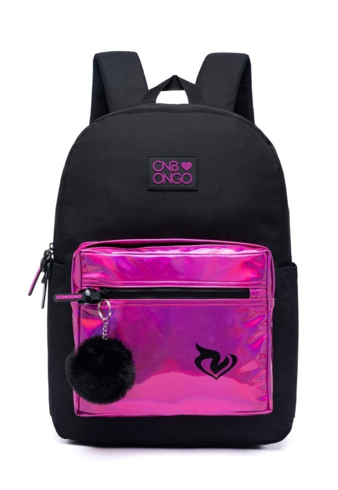 Mochila Onbongo Feminina Escolar Espaçosa Faculdade Notebook Chaveiro