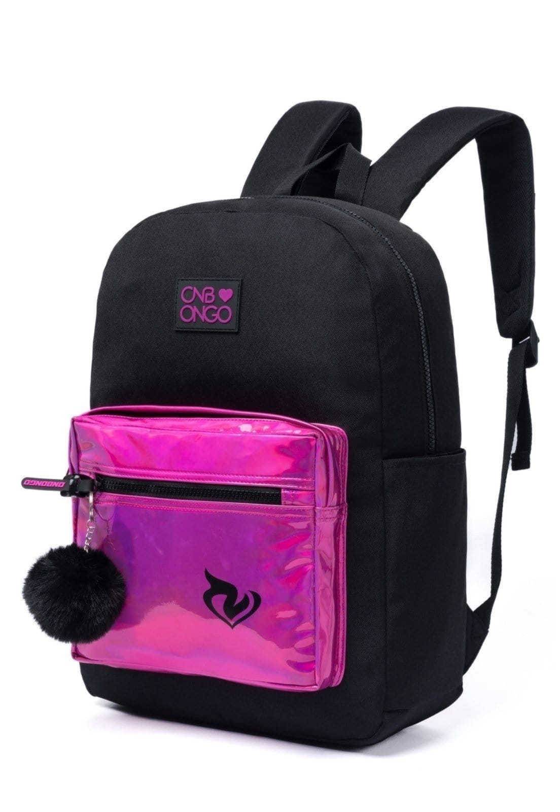 Mochila Onbongo Feminina Escolar Espaçosa Faculdade Notebook Chaveiro - 2