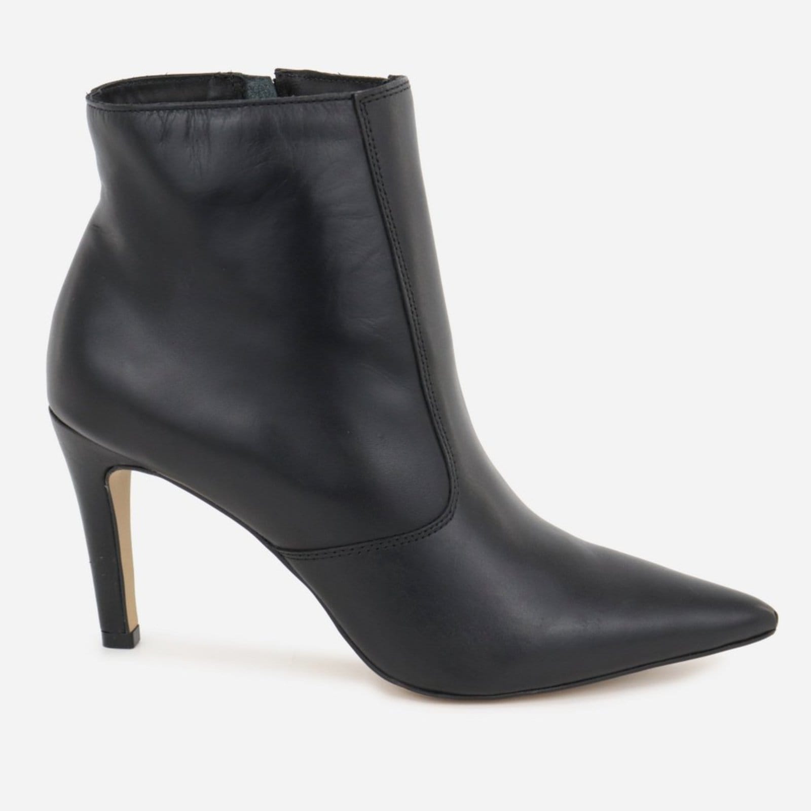 Vista 2 Bota Maria Paua Store Feminina Couro Cano Curto Salto Fino Elegante Luxo MARIA PAULA amarelo