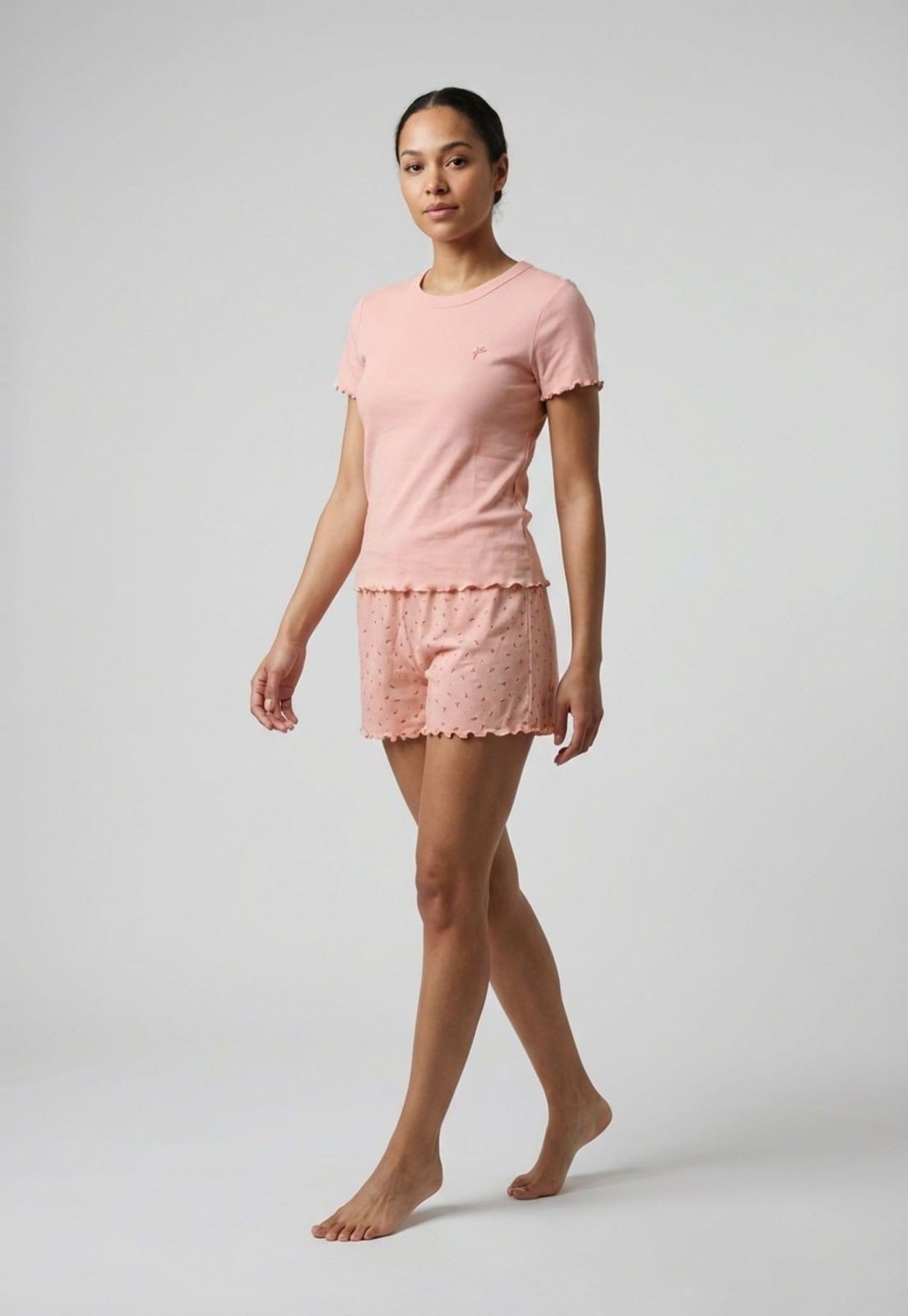 Conjunto Pijama Curto Feminino Hering Estampa Flores