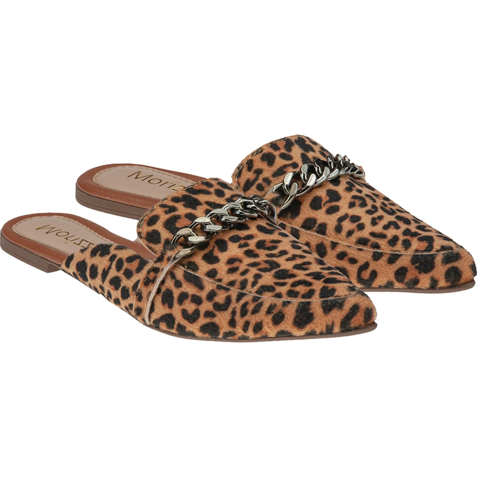 Vista 2 Sapatilha Mule Confort Feminino Corrente CIA DOS PASSOS onça