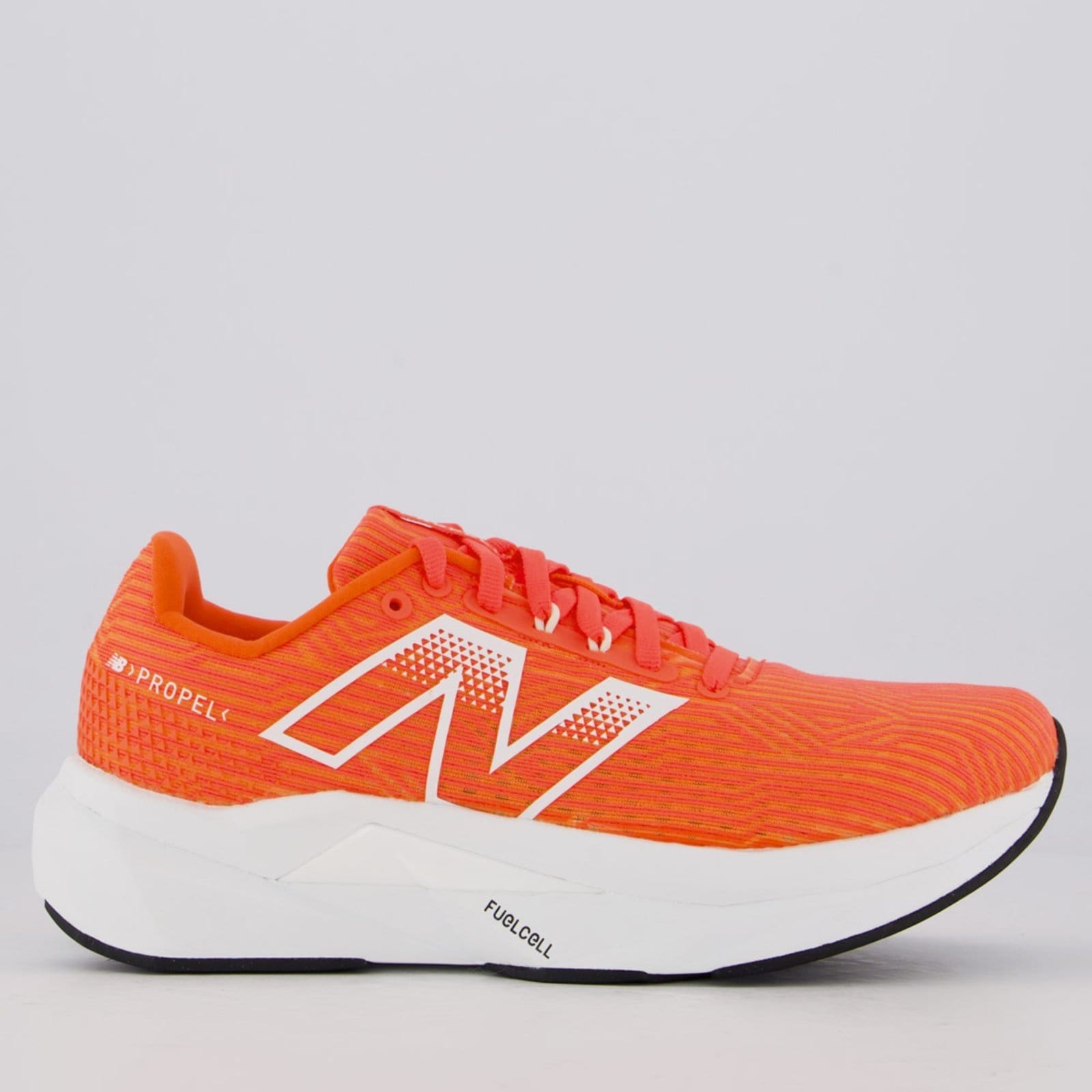 Vista principal Tênis New Balance Fuelcell Propel V5 Feminino Coral New Balance laranja coral