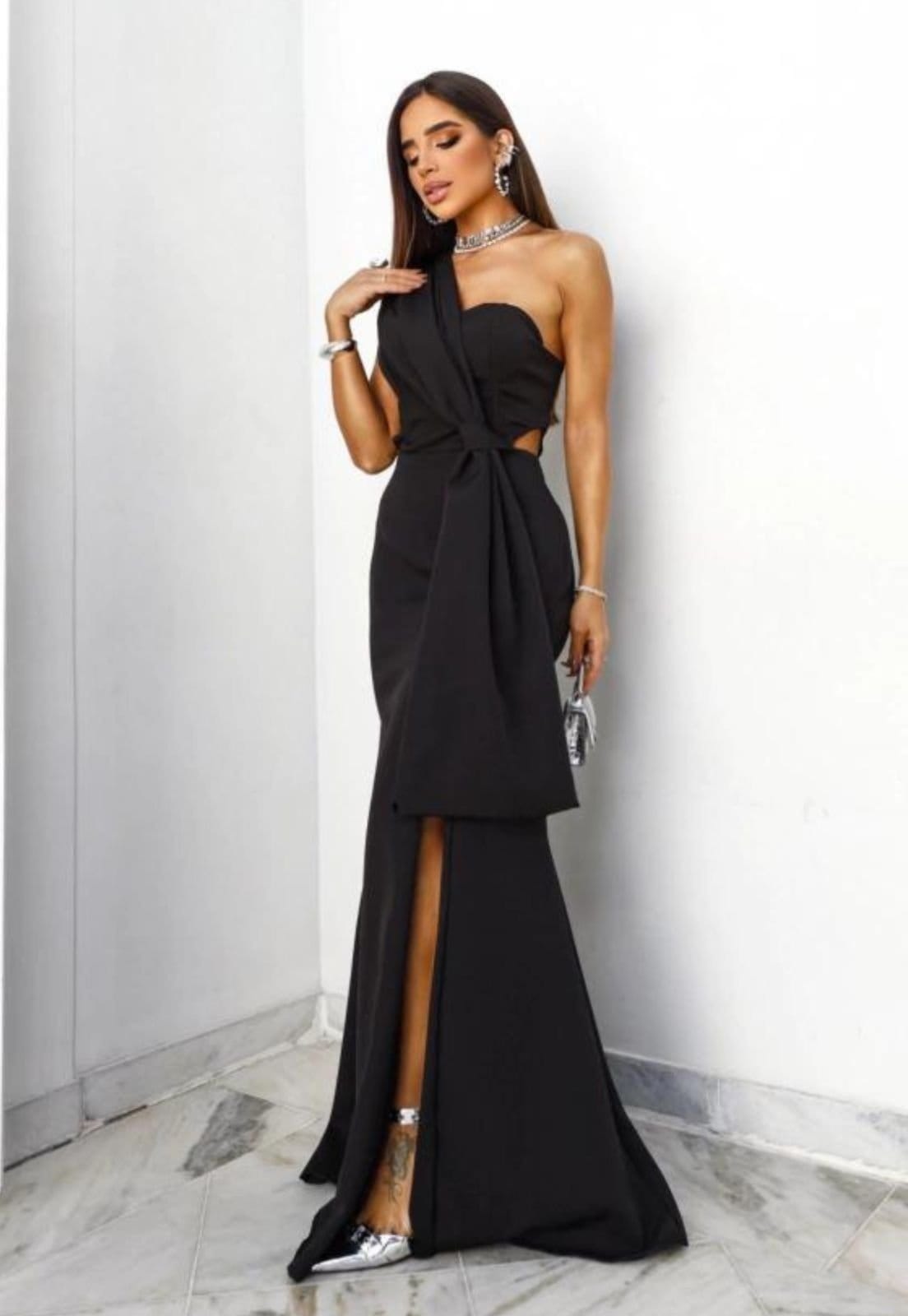 Vestido Longo de Festa Teresy Laço Alfaiataria