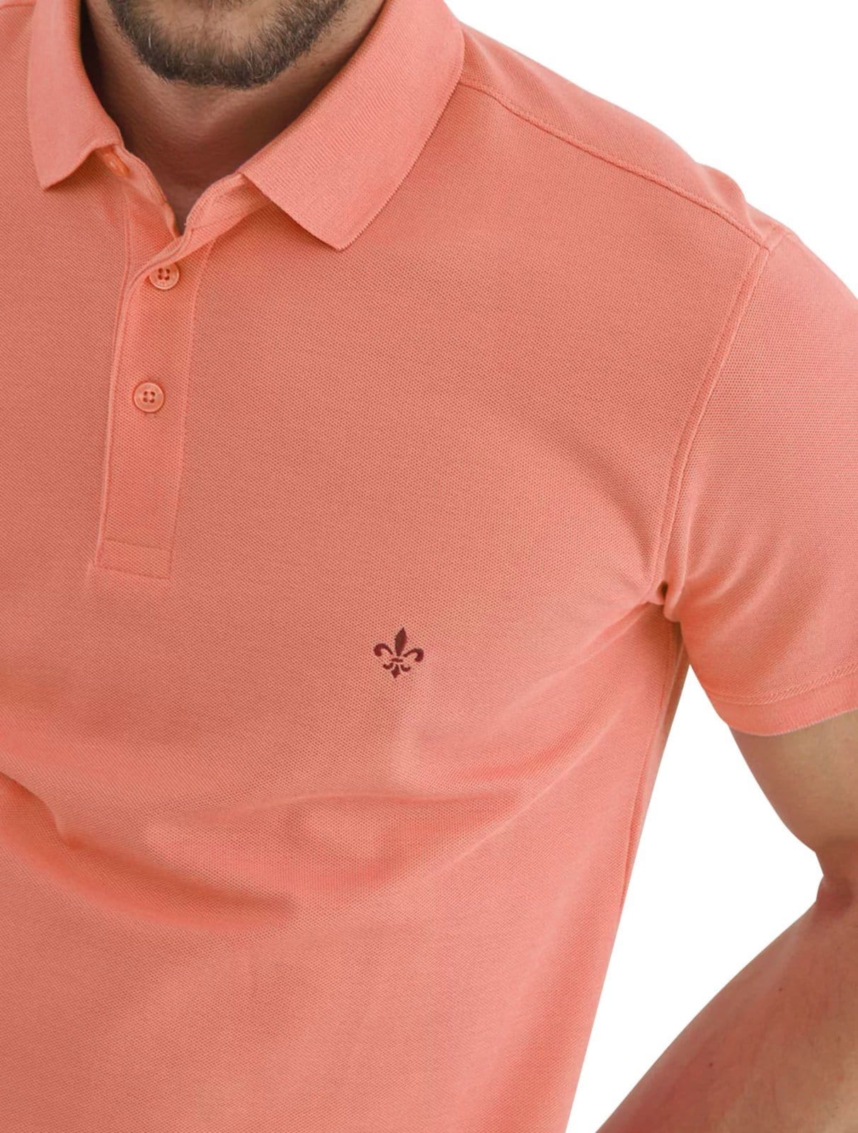 Vista 2 Polo Dudalina Piquet Essentials Cotton édio Dudalina rosa