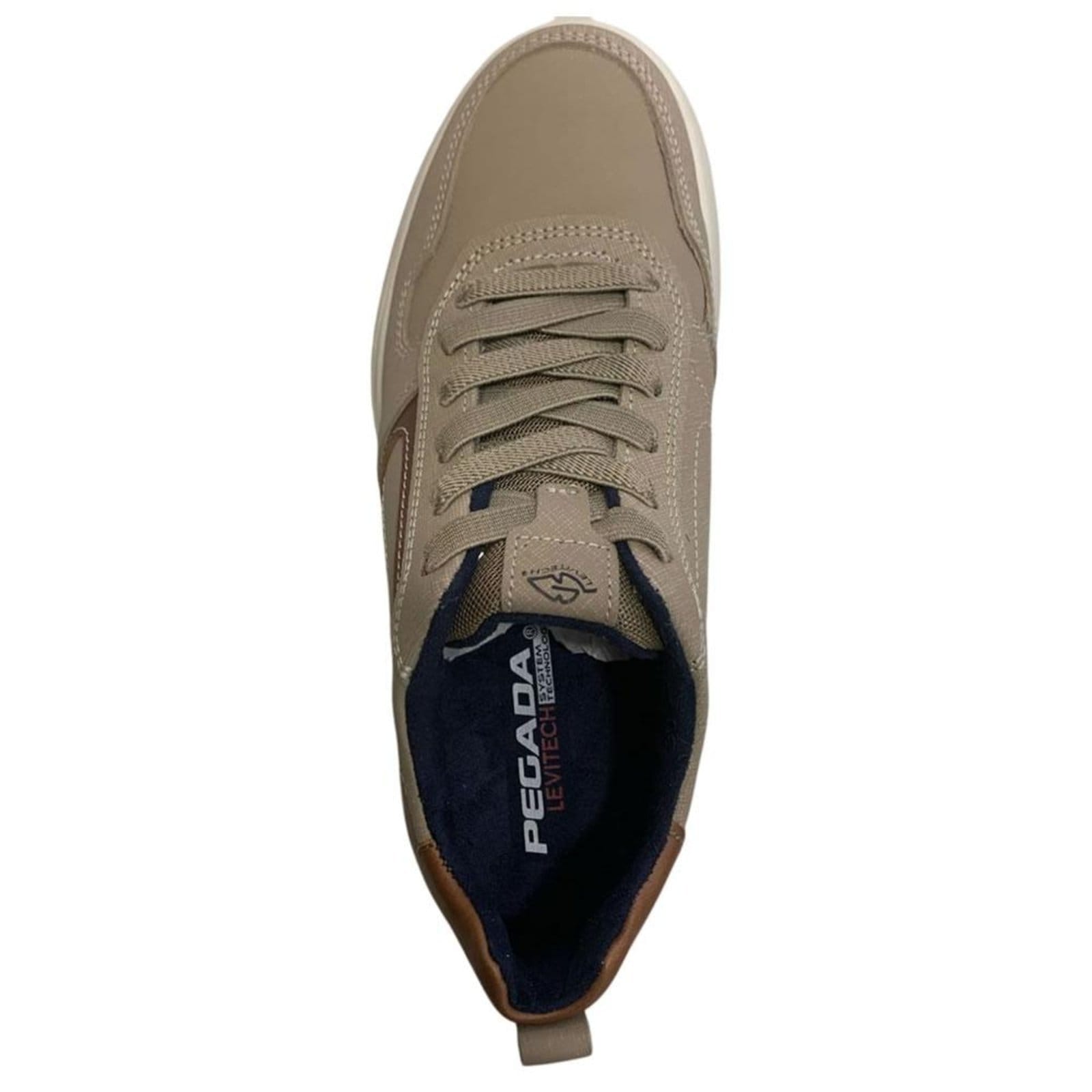 Vista 2 Tenis Sapatênis Pegada Delta Couro Masculino Jeans Areia PEGADA bege