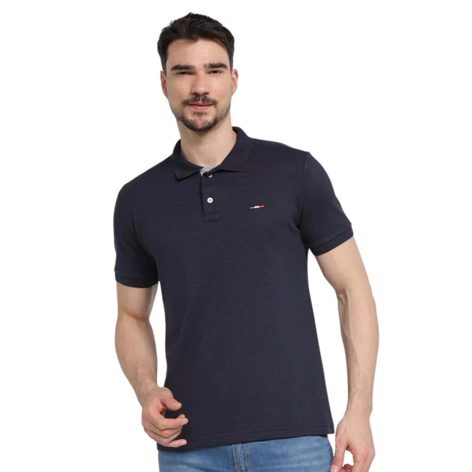 Kit 2 Polos Masculina Básicas FMF e Jeans Piquet no Estilo Tommy Bordado França - 2