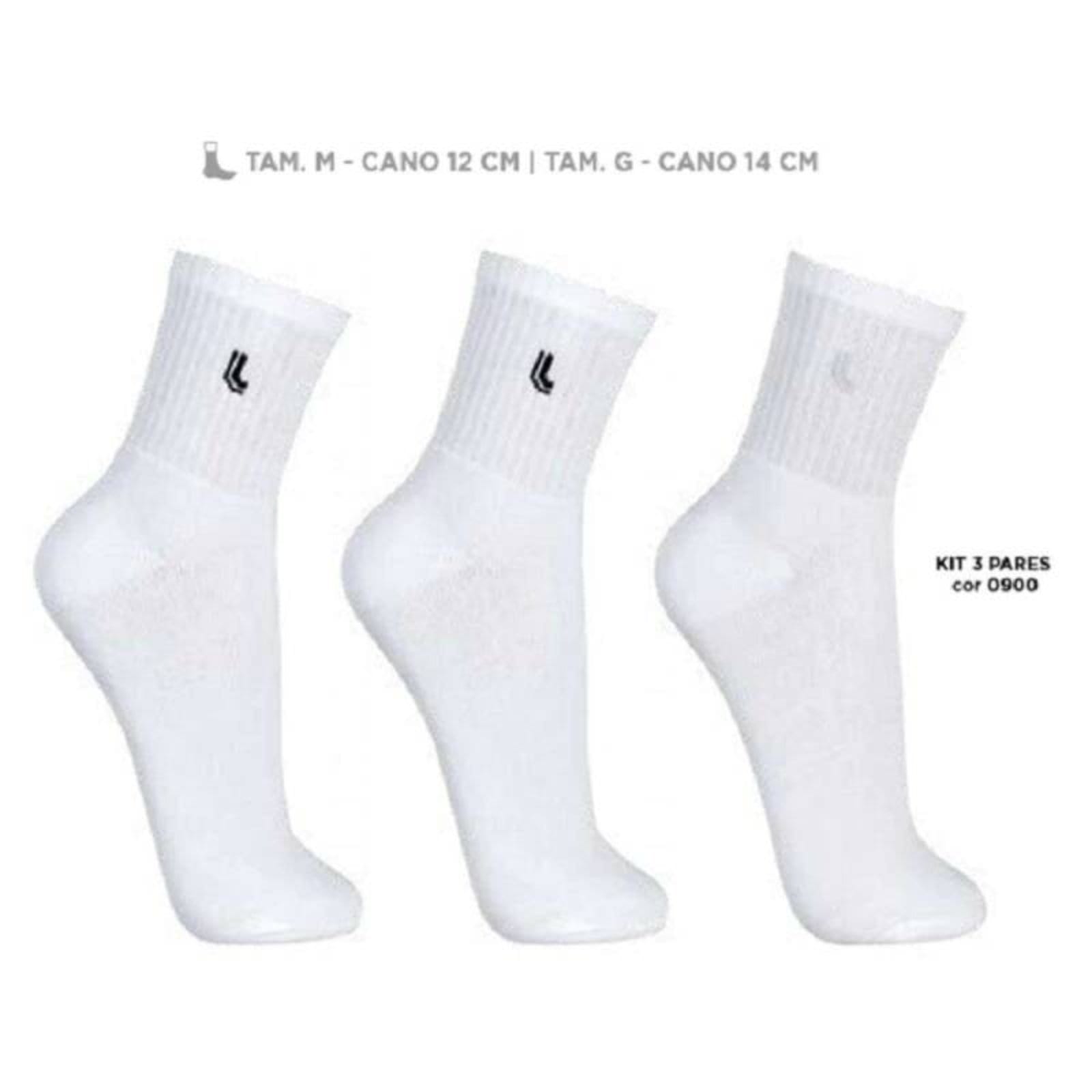 Kit 3 Meias Lupo Cano Médio Alto Algodão - Masculino