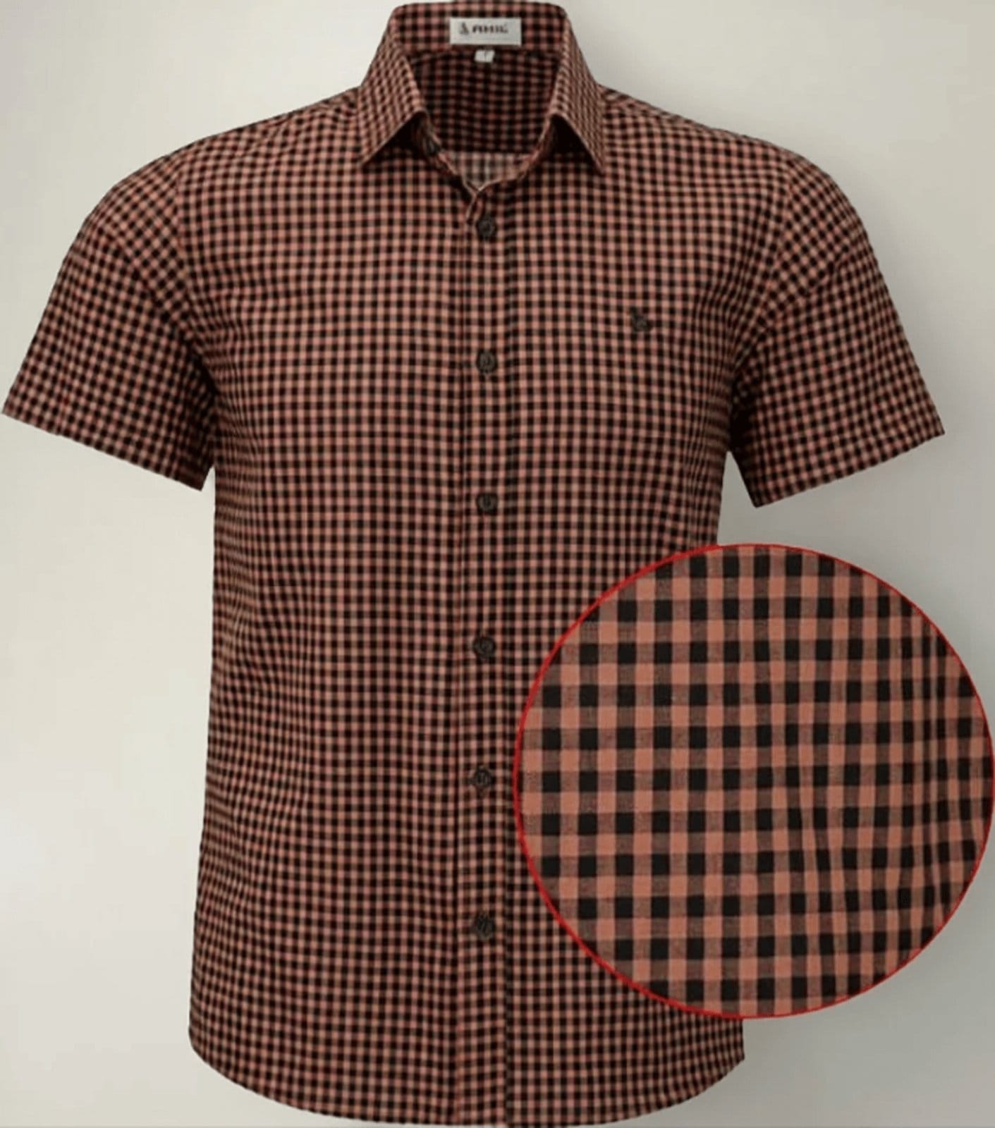 Camisa Amil Micro Xadrez Comfort Retry Algodão Macia Manga Curta Luxo Telha