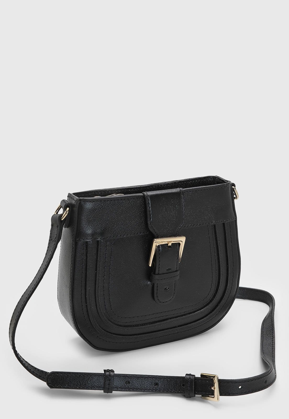 Bolsa Feminina Jorge Bischoff Média Detalhe Fivela Preta - 2