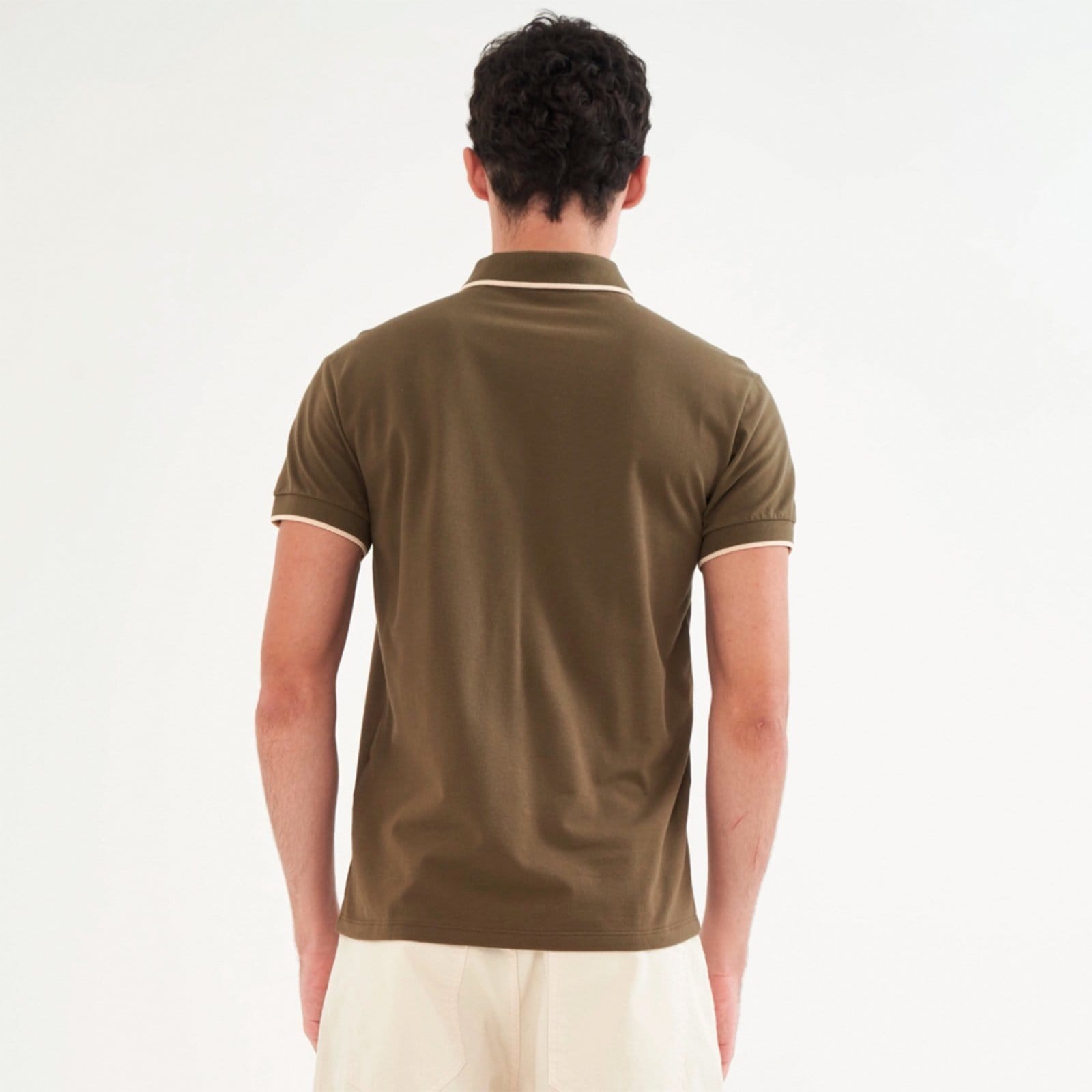 Vista 2 Camisa Polo Colcci Logo Listra Pr26 Cilandro Masculino Colcci verde