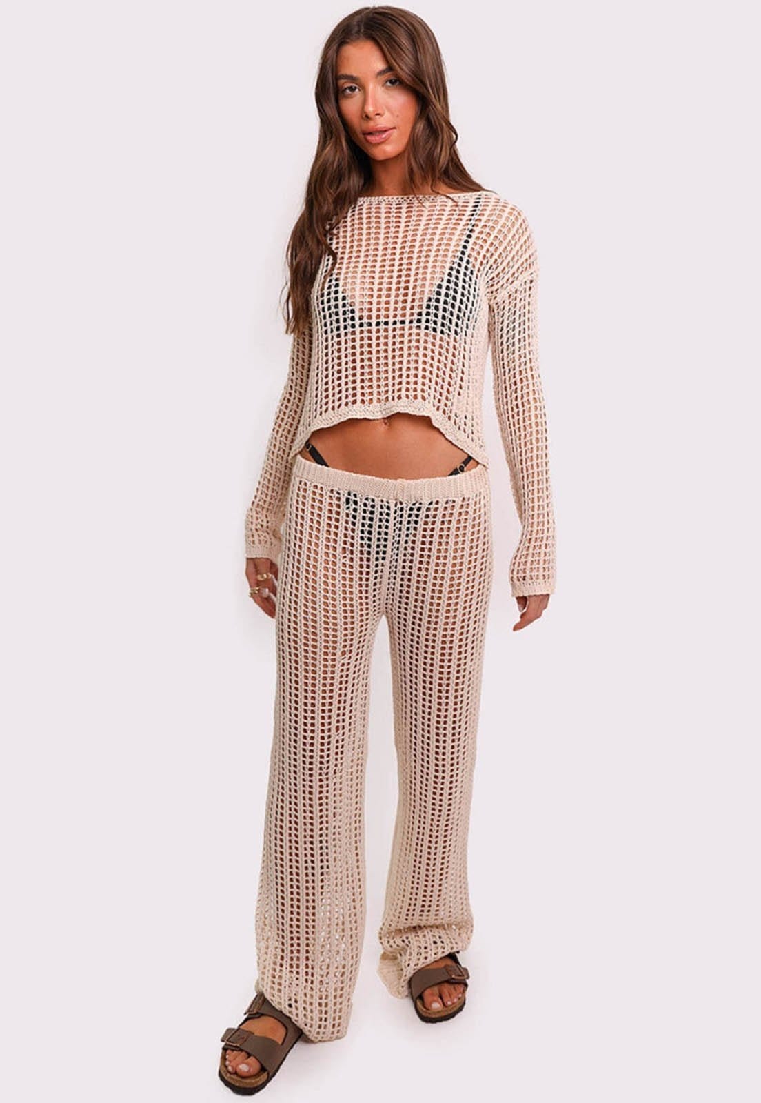 calça tricô off white búzios Mundo Lolita