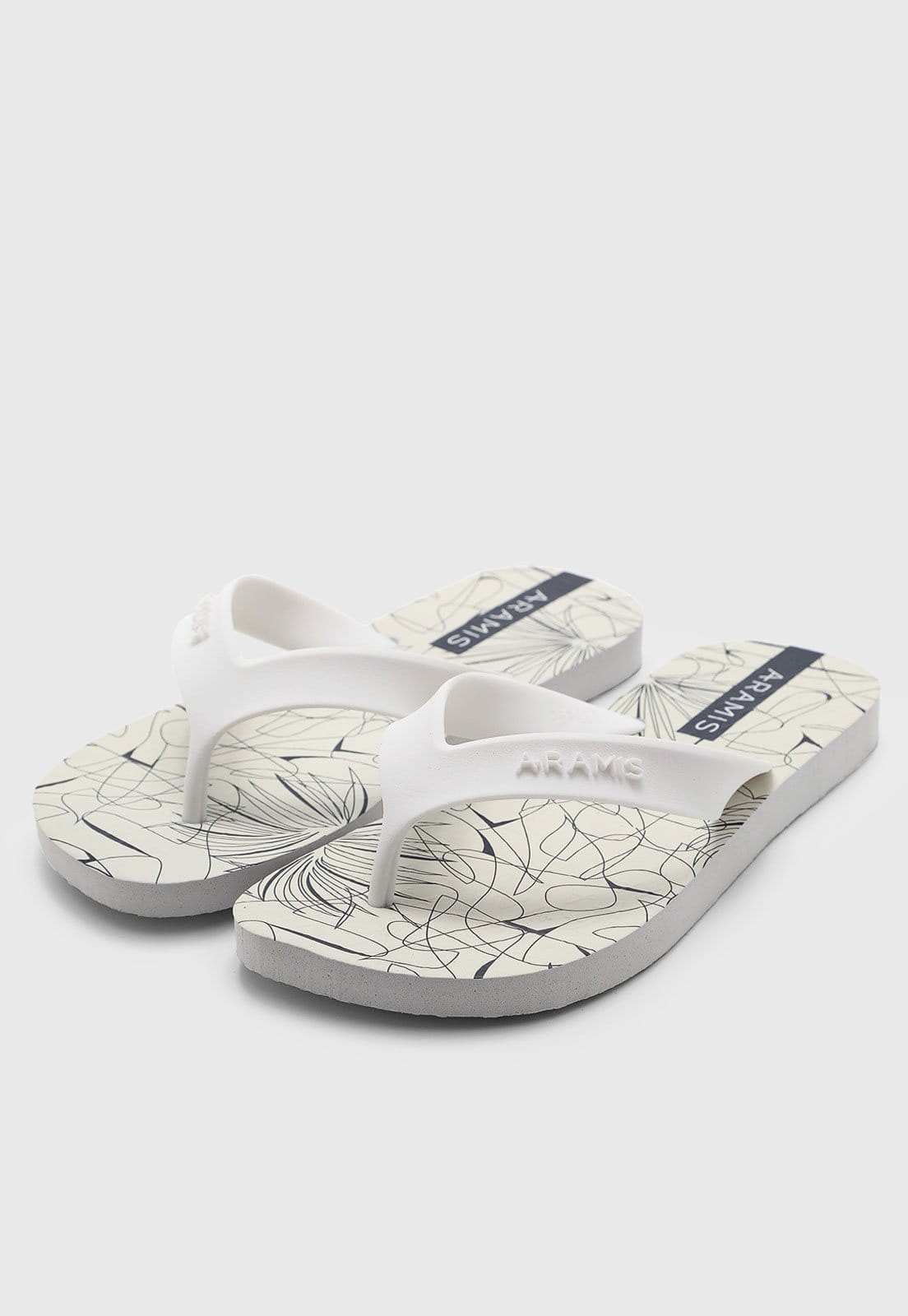 Vista 2 Chinelo Masculino Aramis Traços 2 Aramis branco