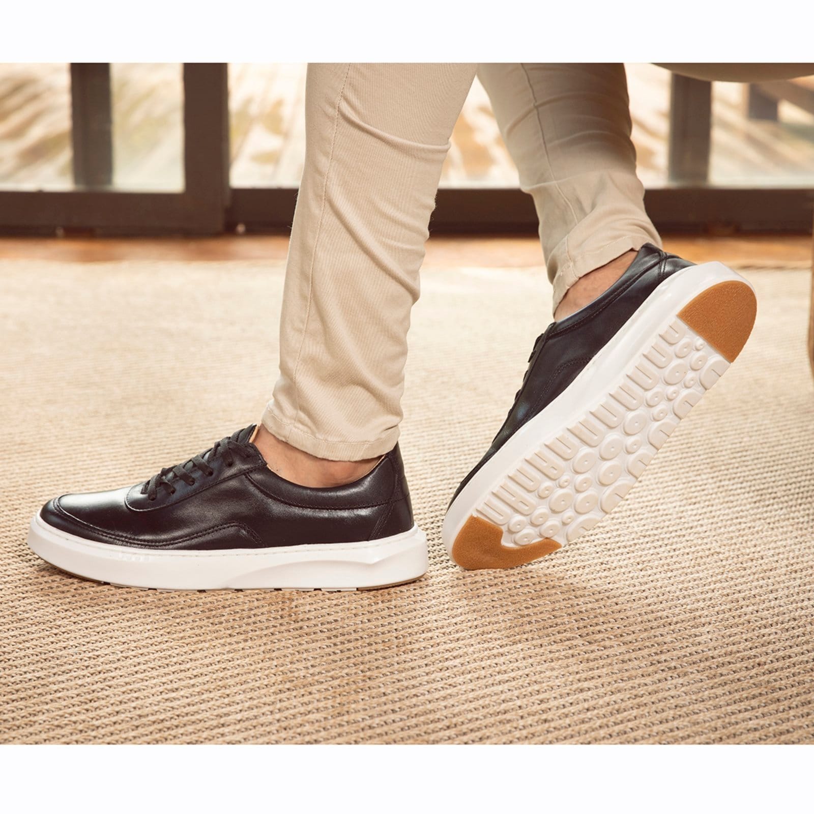 Vista 2 Tênis Masculino de Couro Casual ROMEU E JULIETA SHOES preto