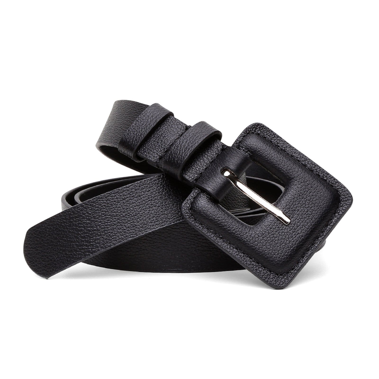 Cinto Feminino Paola Vittal Couro Fivela Quadrada