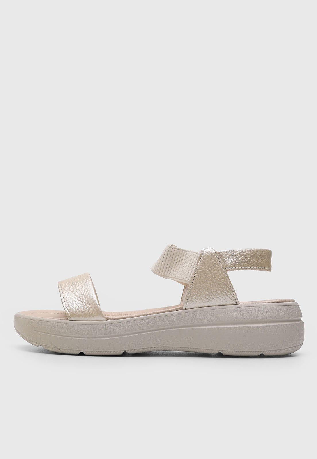 Sandália Feminina Usaflex Tiras Plataforma Off-White