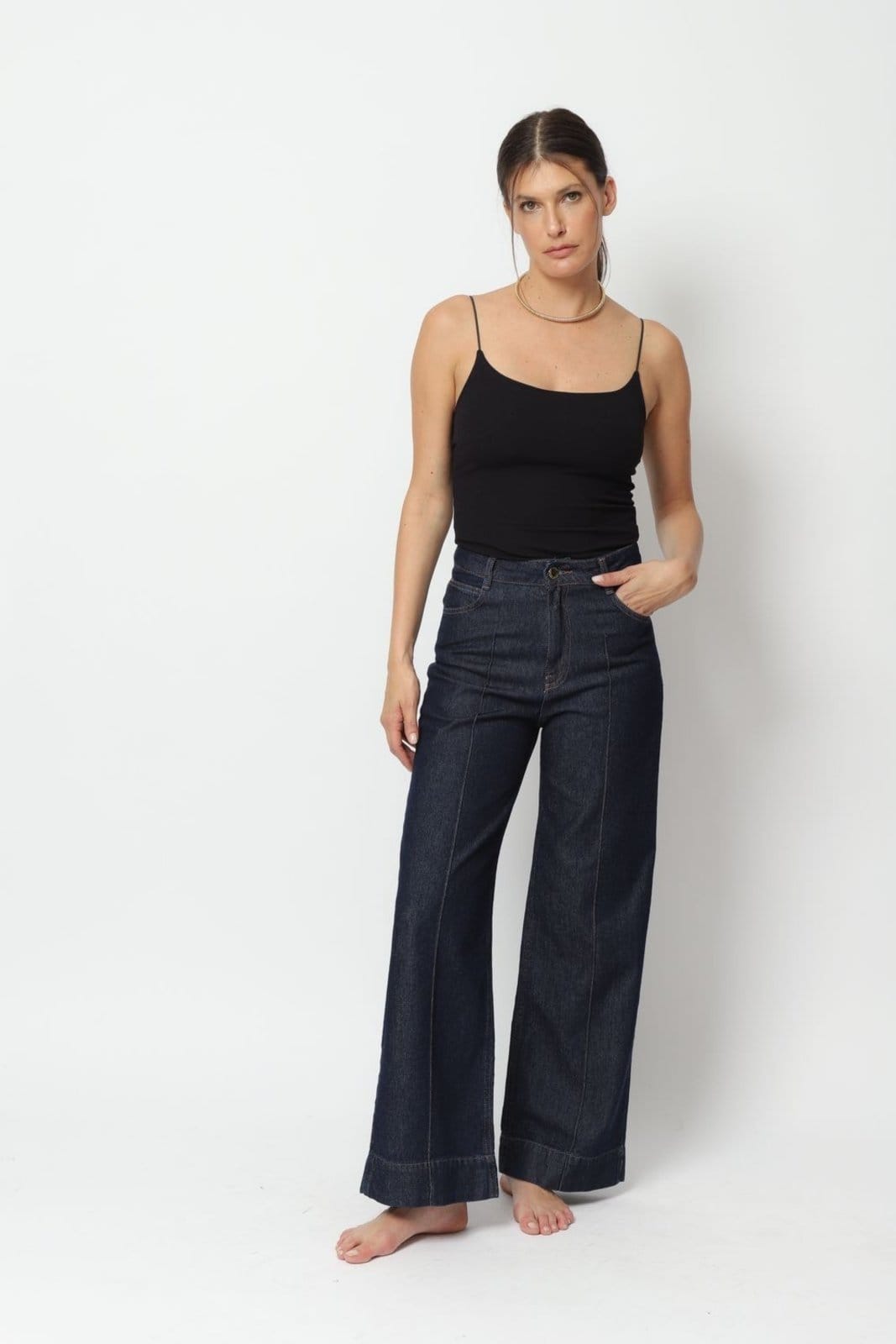 Calça Jeans Wide Leg 44