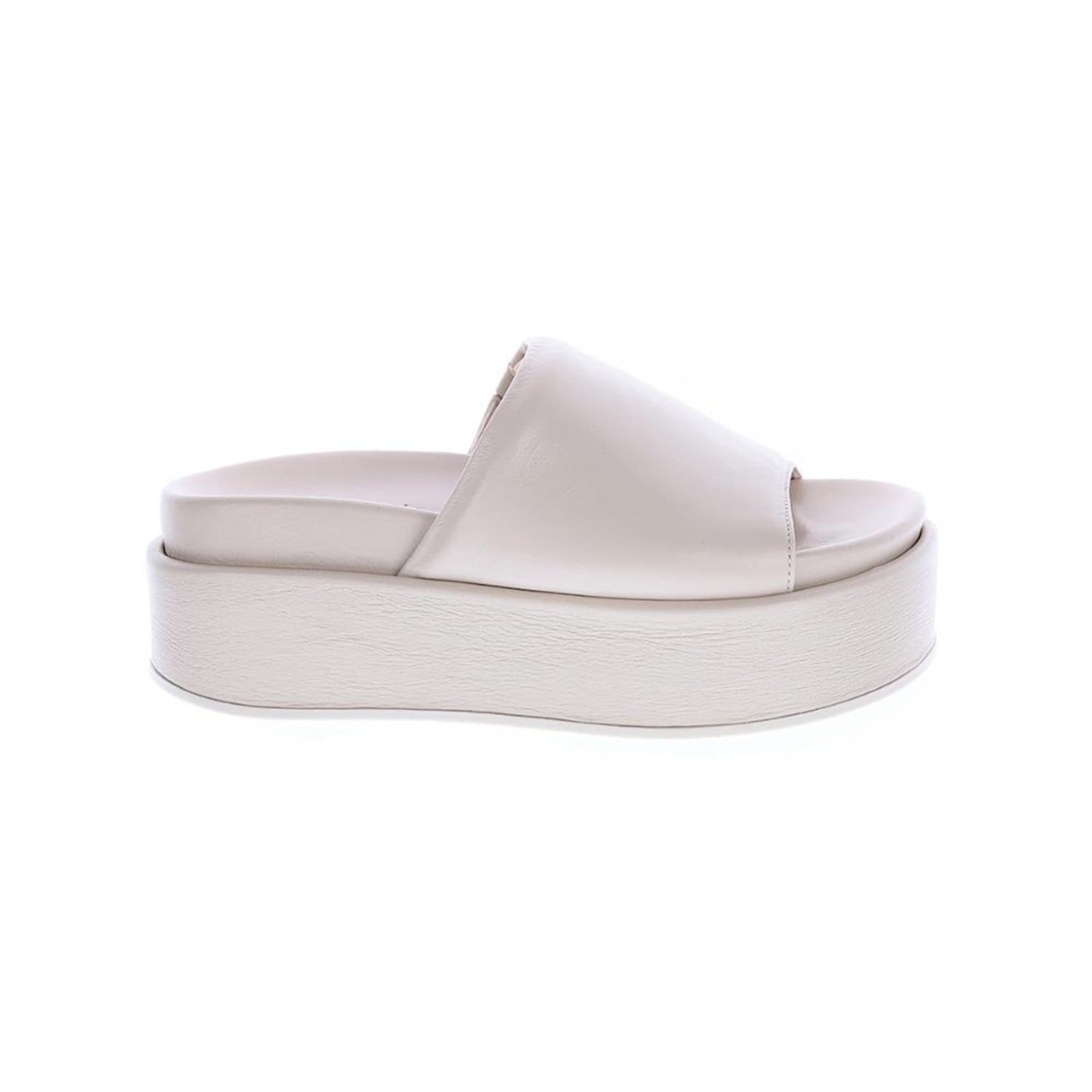 Vista principal Luma - Flat Tamanco Couro Legítimo Off White Off-white Damannu Shoes off-white white