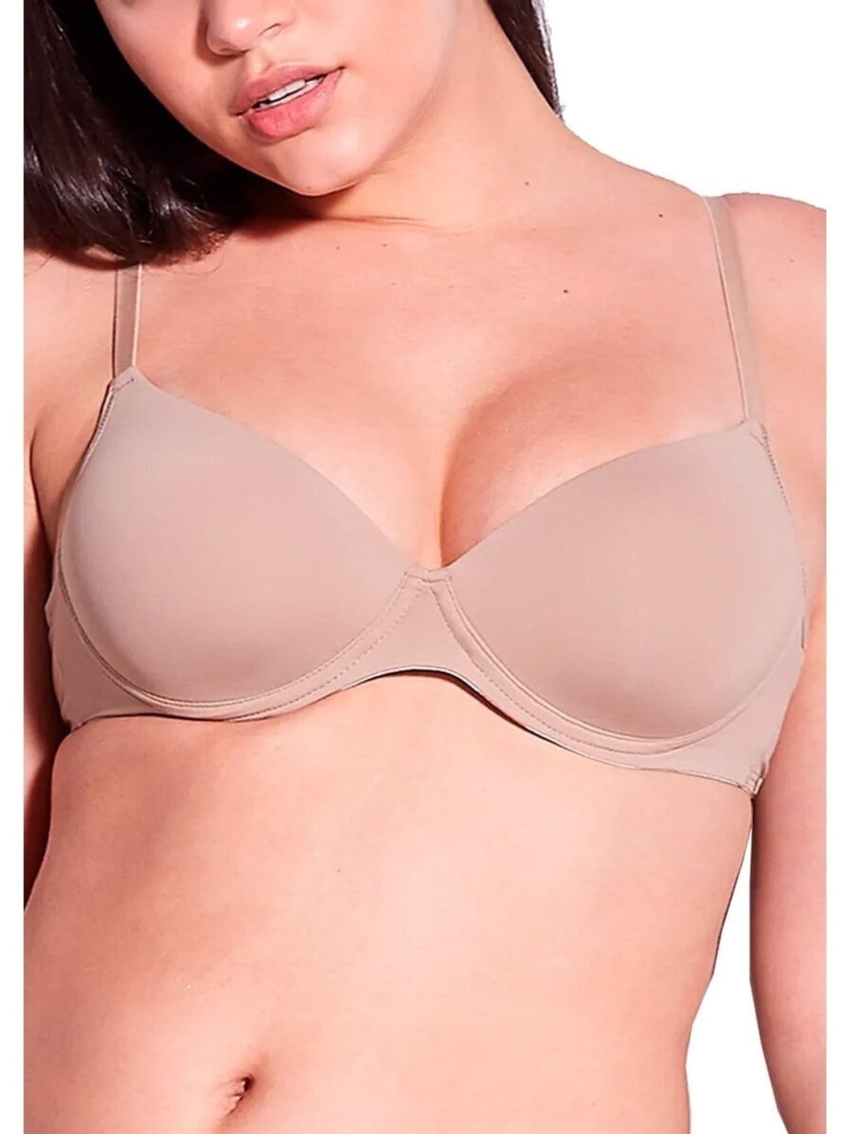 Vista 2 Kit com 3 Sutiãs com Aro e Bojo Hope 2484 Taça B Hope bege