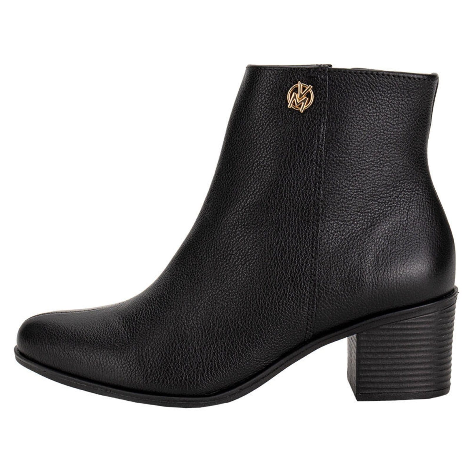 Vista 2 Bota Feminina Cano Baixo Via Marte 066010 A5830660 VIA MARTE preto