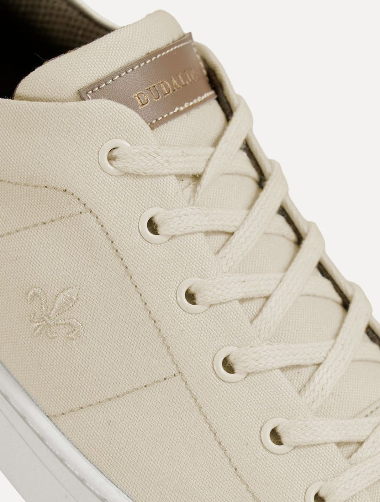Vista 2 Tênis Dudalina Masculino SL Lona Mistral Napa Logo Areia Dudalina marrom