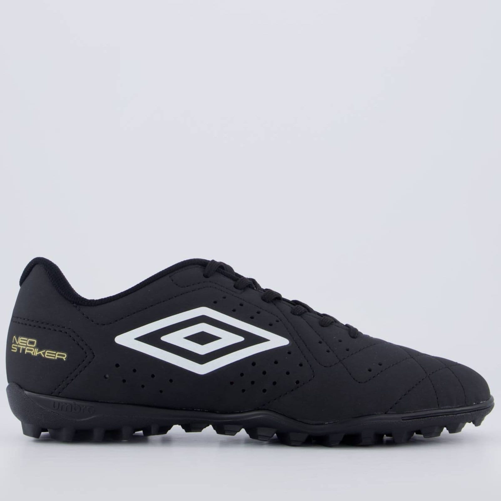 Chuteira Umbro Neo Striker Society Preta e Branca