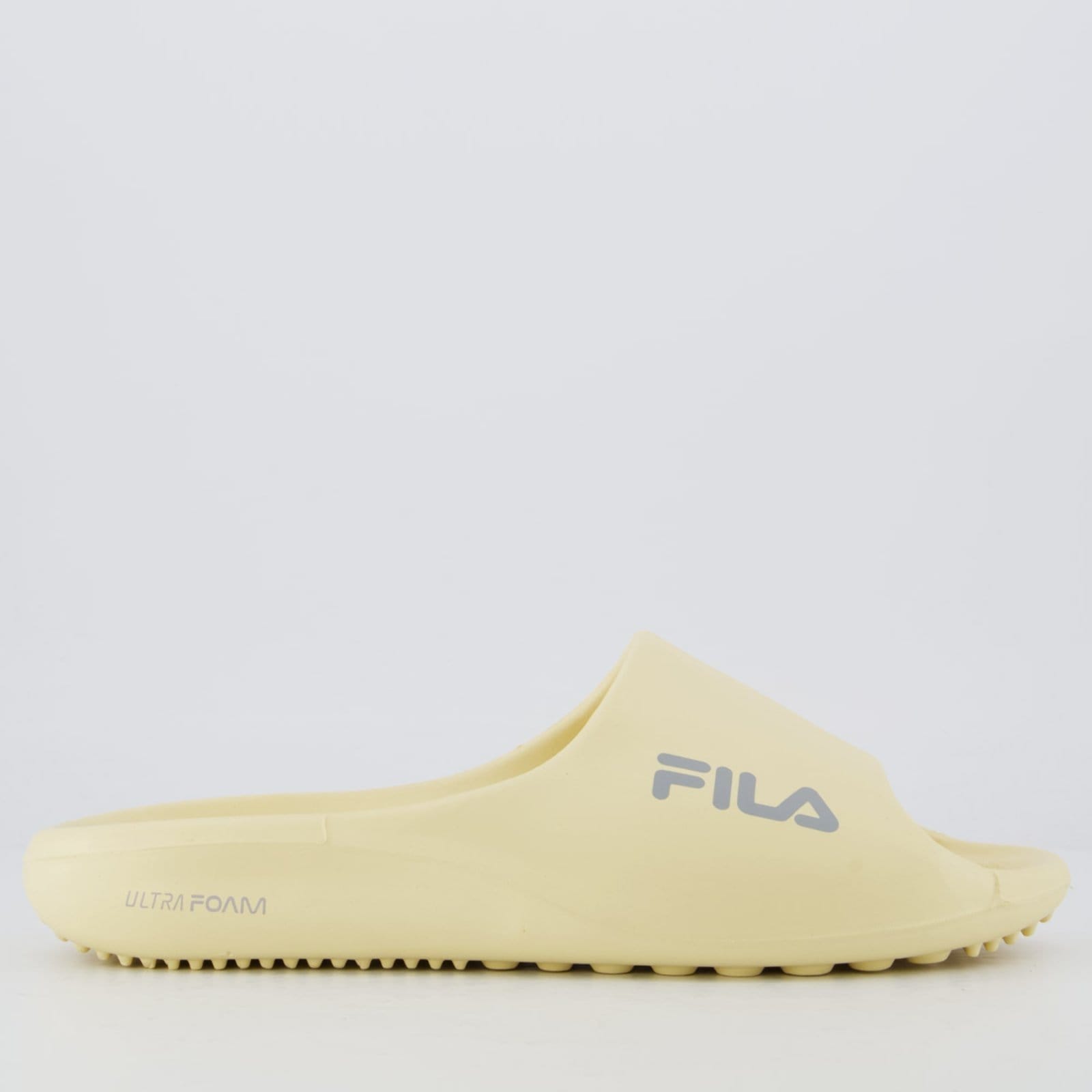 Vista 2 Chinelo Fila Drifter Foam Feminino Creme e Cinza Fila off-white