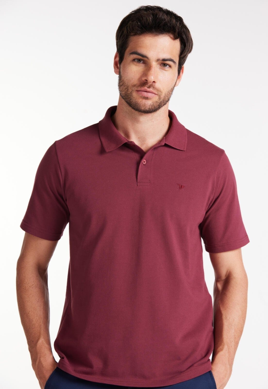 Vista principal Polo Slim Piquet Traymon Sauvignon Traymon vermelho