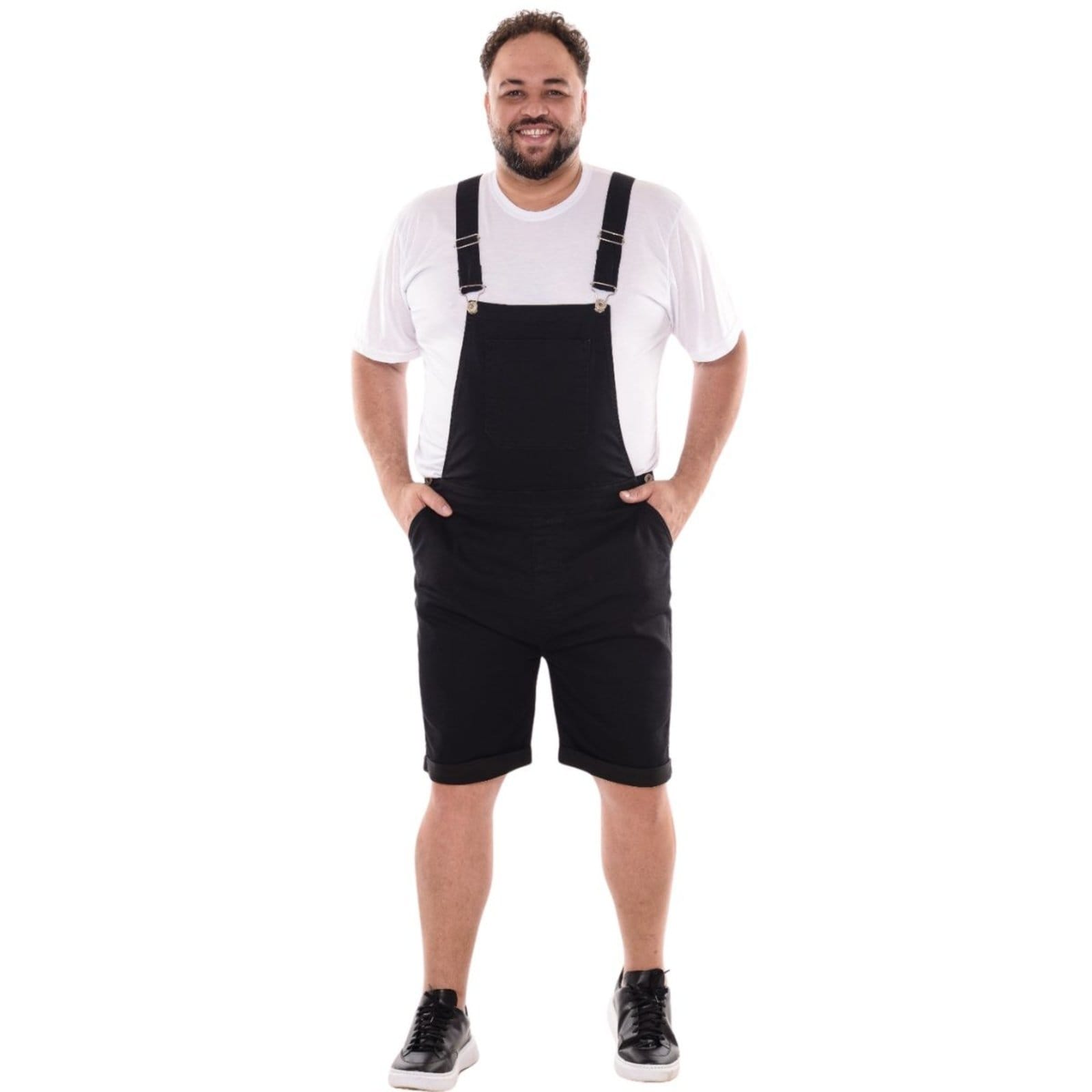 Macacão Masculino Curto Plus Size Collor