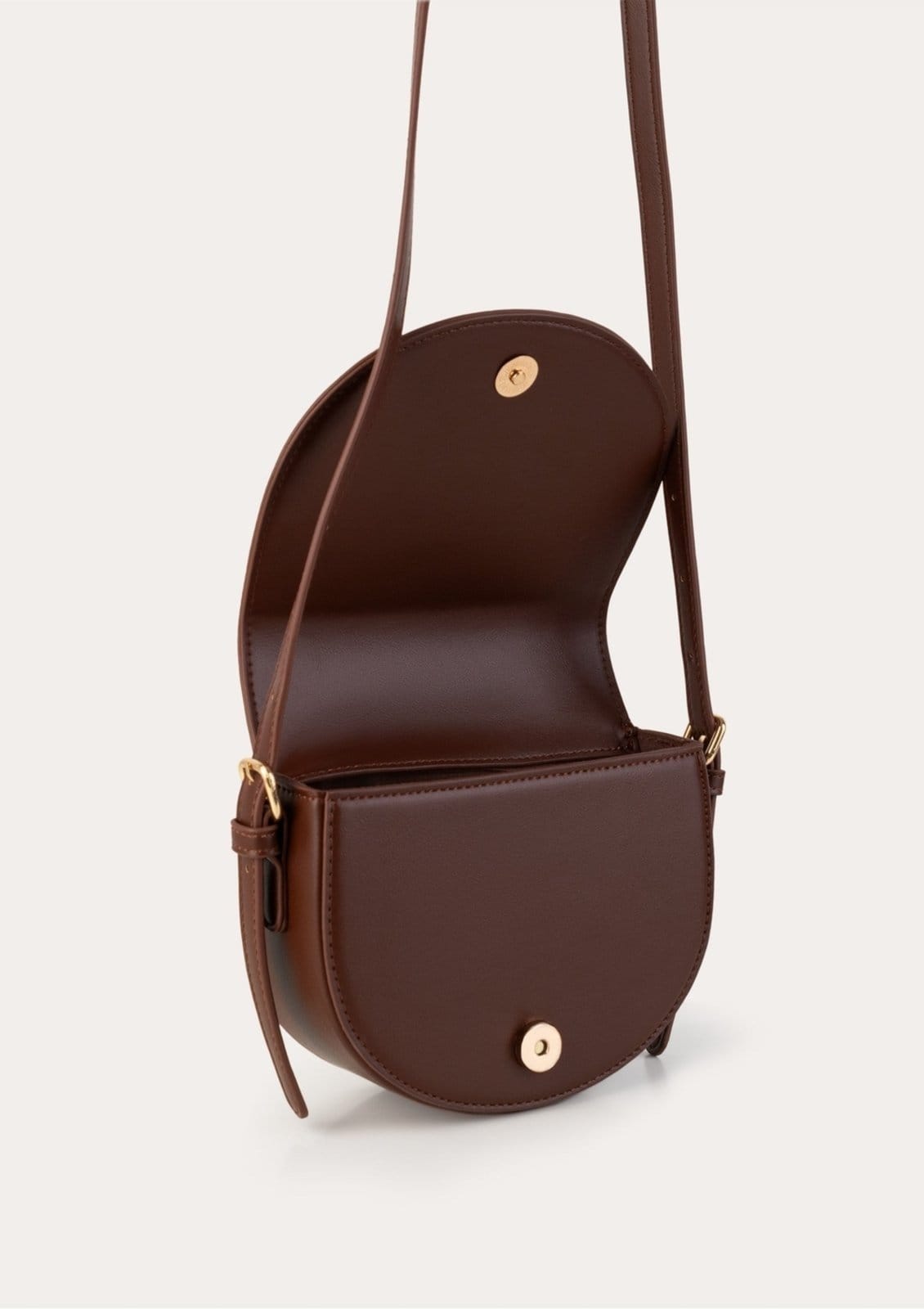 Vista 2 Bolsa Feminina Pequena Tiracolo Hering bege