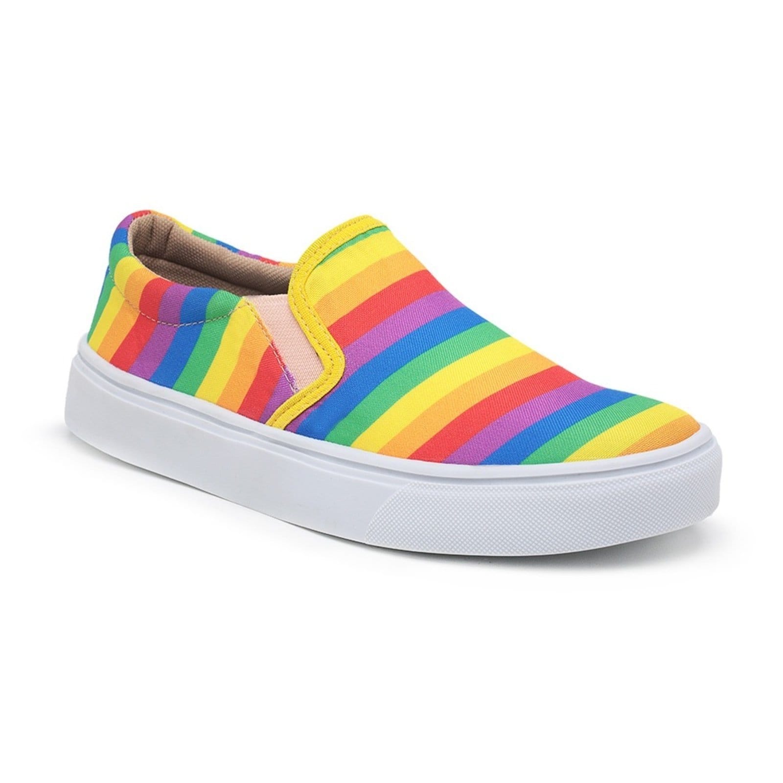 Sneaker Slip On Feminino Tênis Casual Versátil Sola Alta Flat Emborrachada Confortável Leve Colorido