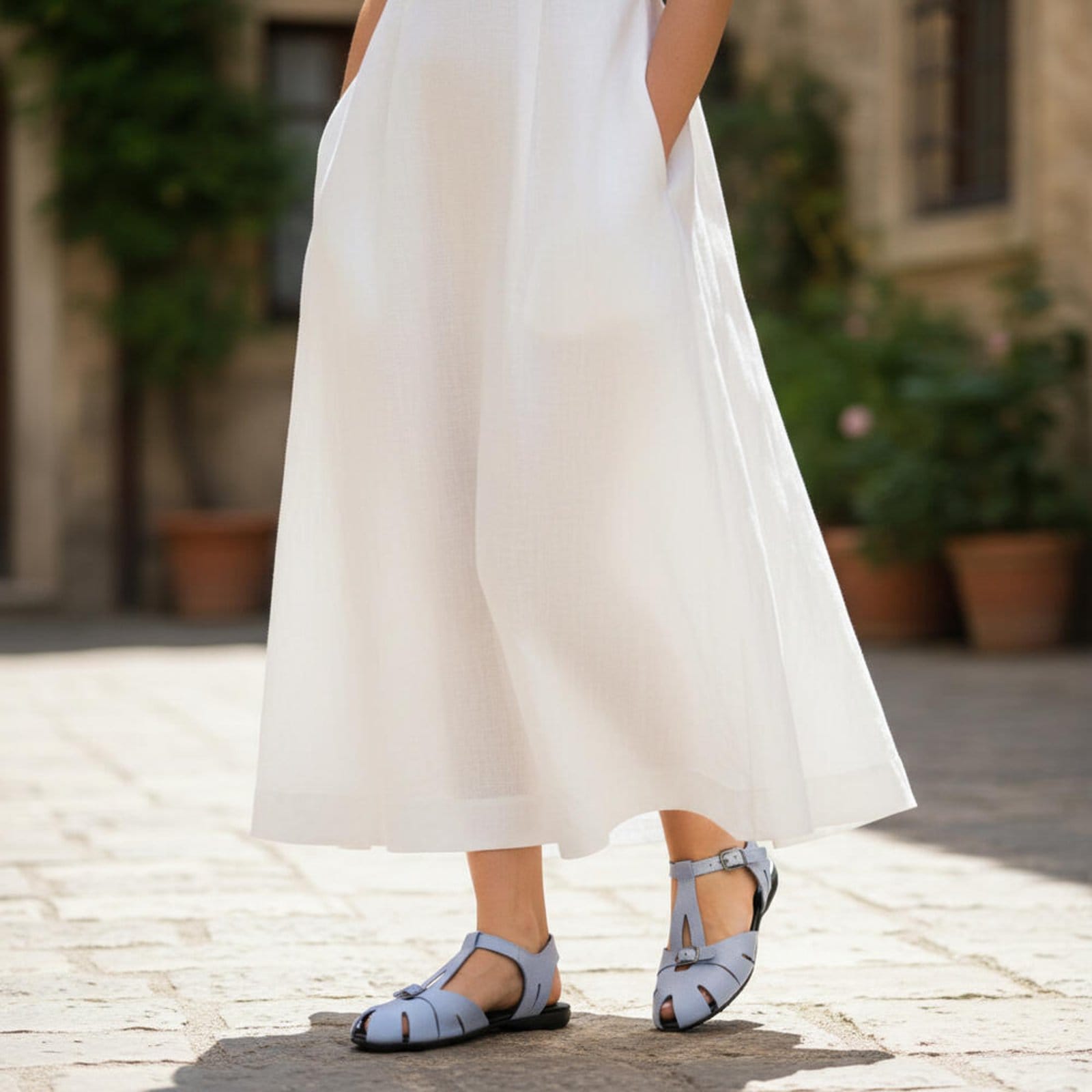 Vista 2 Sandália Feminina Flat Miss Western 1172 5911172 MISS WESTERN azul