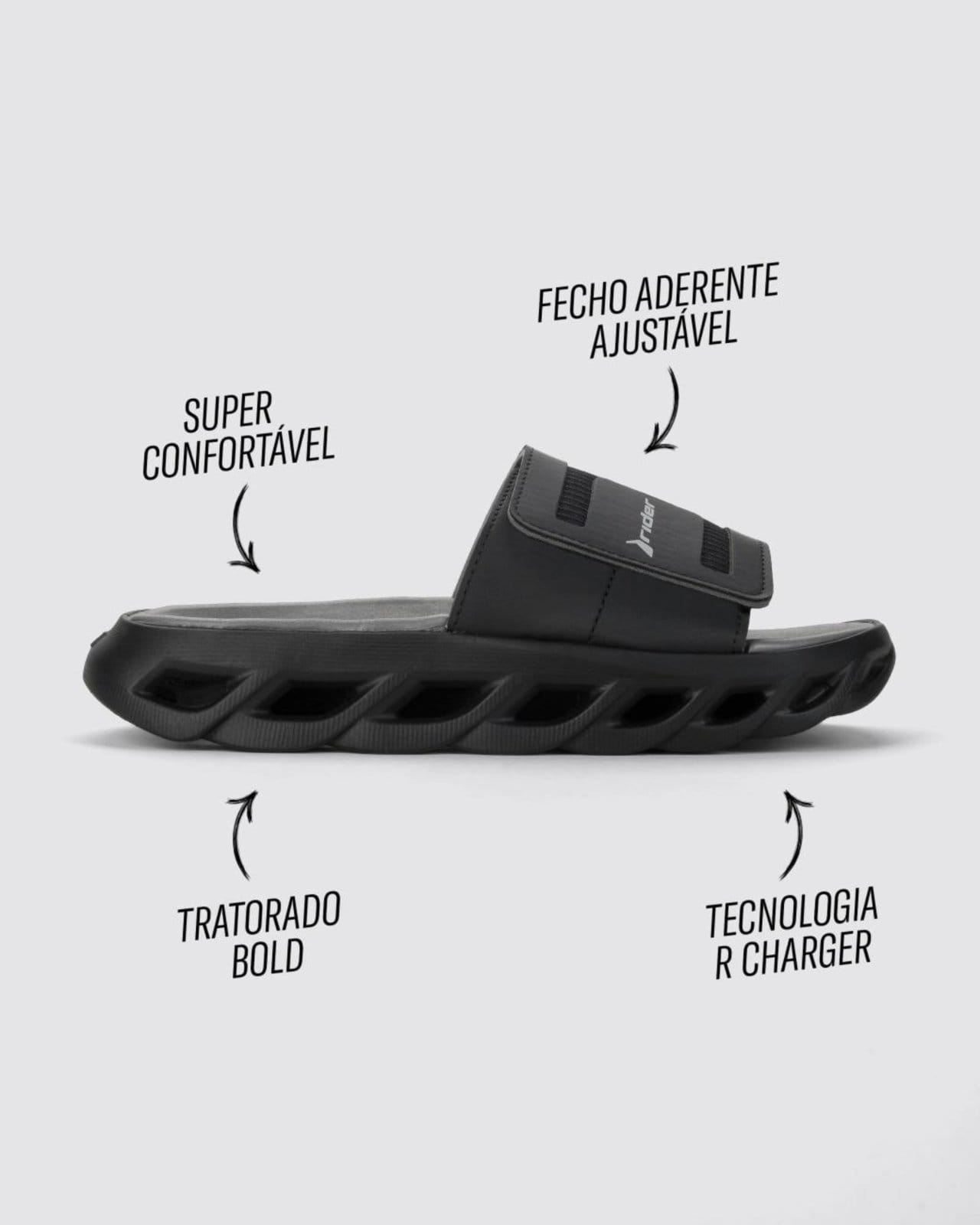 Vista 2 Chinelo Slide R Power Rider Rider preto