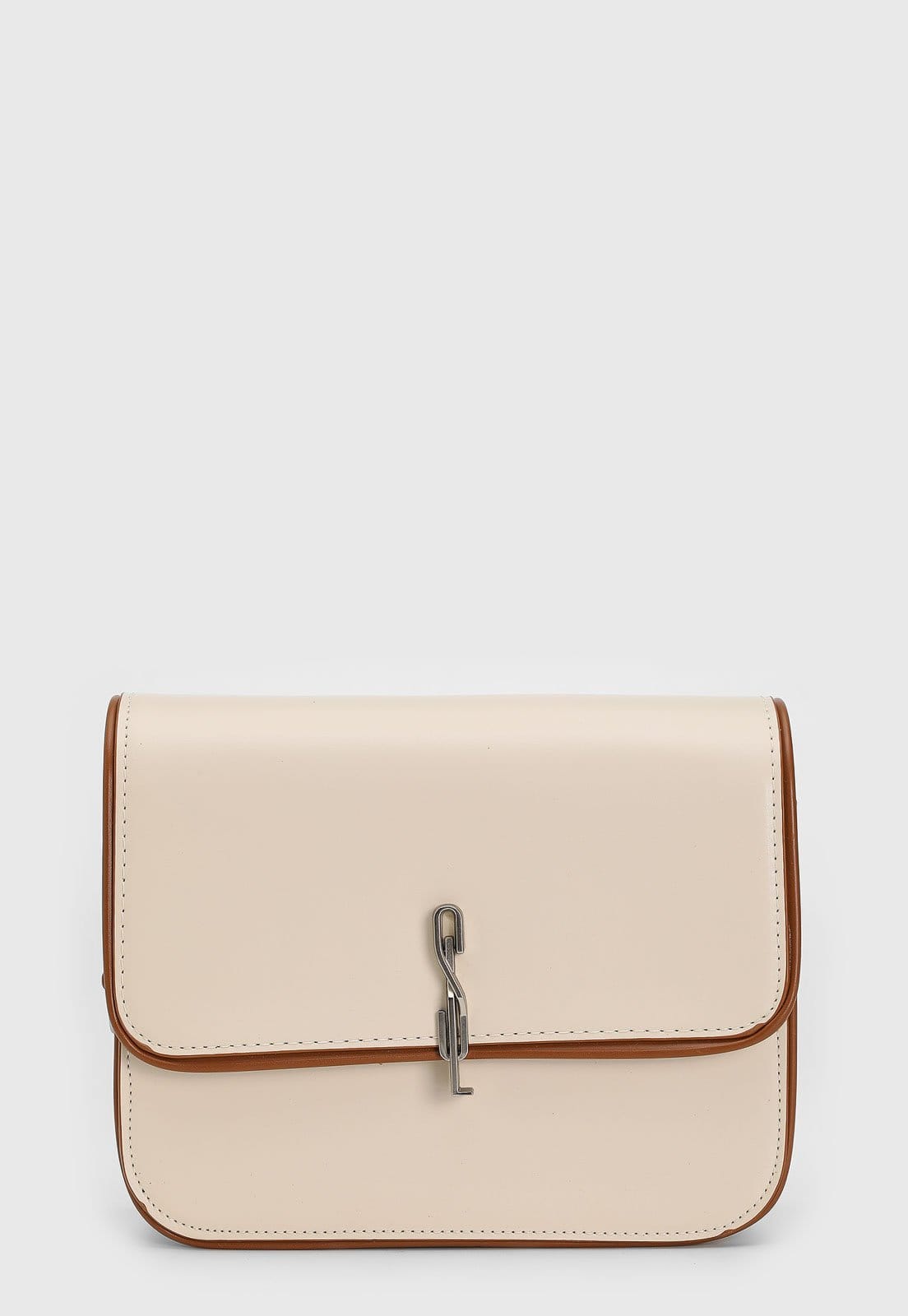 Vista principal Bolsa Feminina Santa Lolla Pequena e Marrom Santa Lolla bege